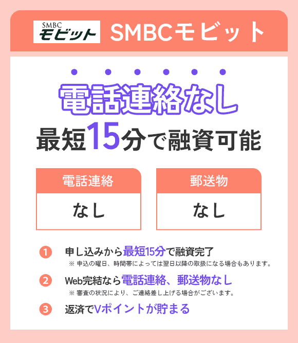 SMBCモビットの在籍確認の特徴