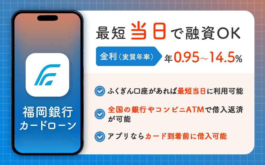 福岡銀行カードローンアプリの特徴