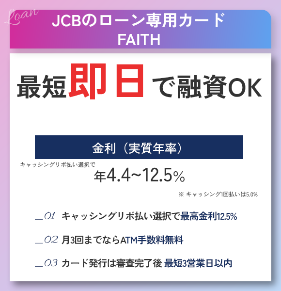 JCBのローンFAITHの商標画像
