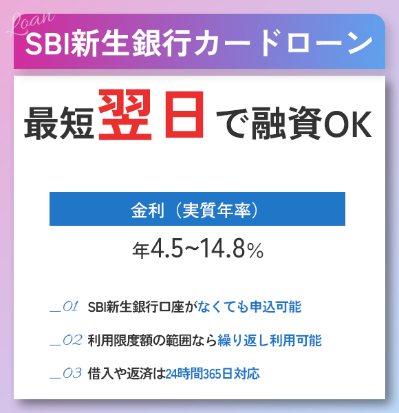 SBI新生銀行カードローンの商標画像