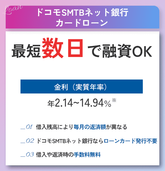 ドコモSMTBネット銀行カードローンの商標