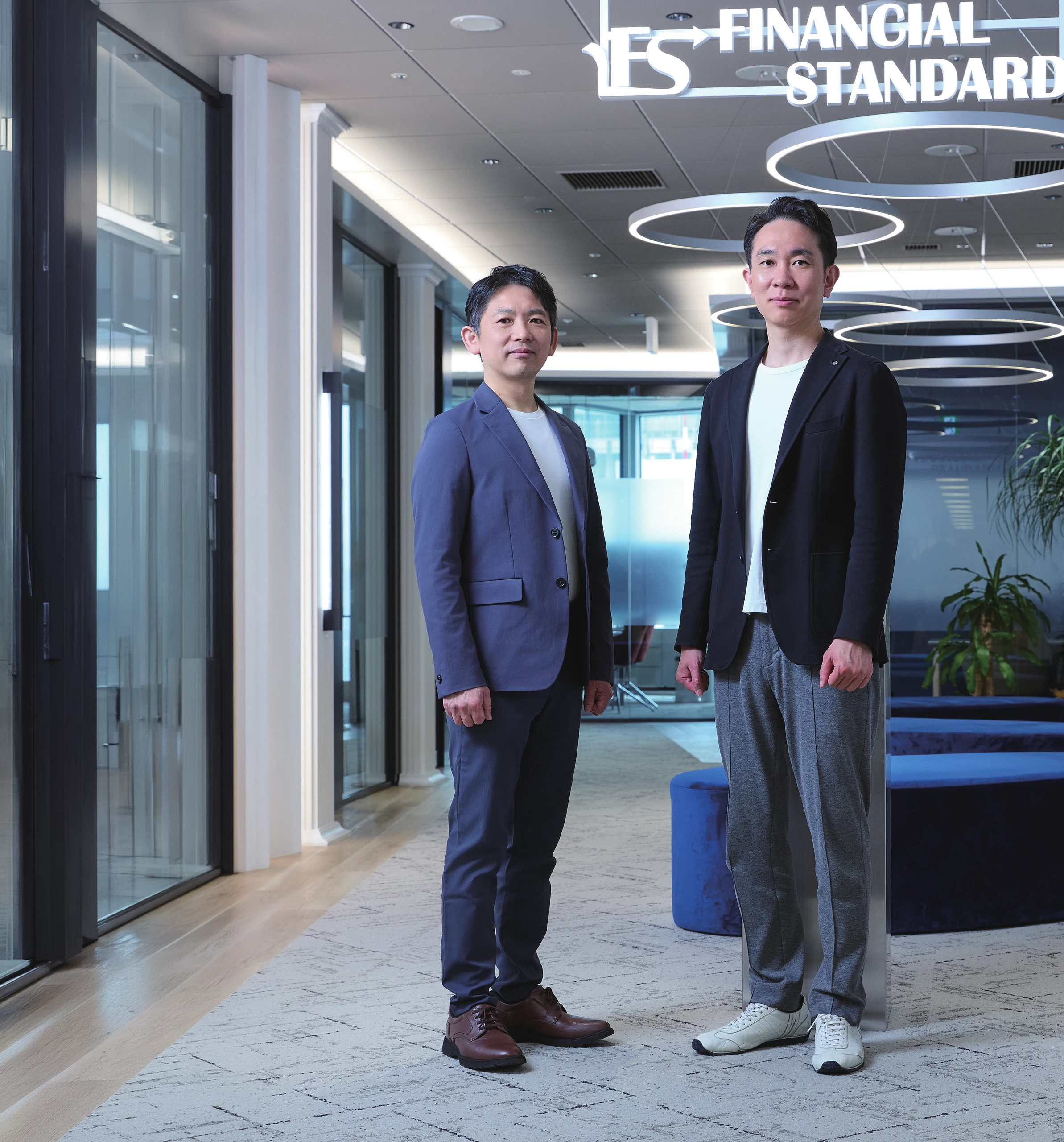 ファイナンシャルスタンダード株式会社の福田伸二氏(左)と福田 猛氏(右)